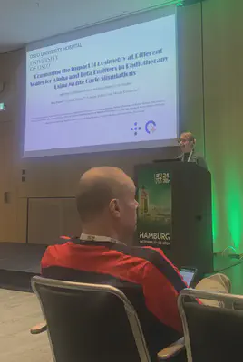 “Mia presented her investigations of absorbed dose on different scales in a kidney model”