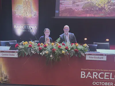 &ldquo;Caroline chairing the CME session together with Prof. Peter Bernhardt from the University of Gothenburg.&rdquo;