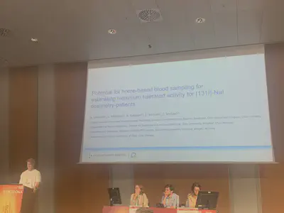 &ldquo;Sindre presentinged our work on home-based blood sampling for patients receiving [¹³¹I]NaI treatment.&rdquo;